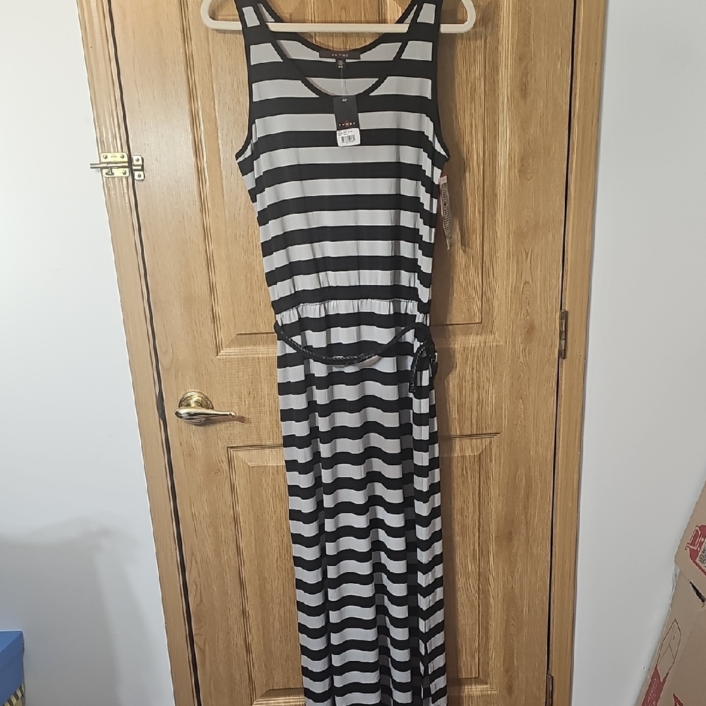 Elegant Striped Maxi Dress